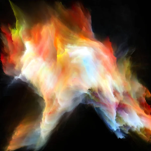 Virtual Colorful Paint Splash Explosion — Stock Photo, Image