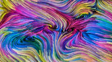 Renkli boya parçacıkları