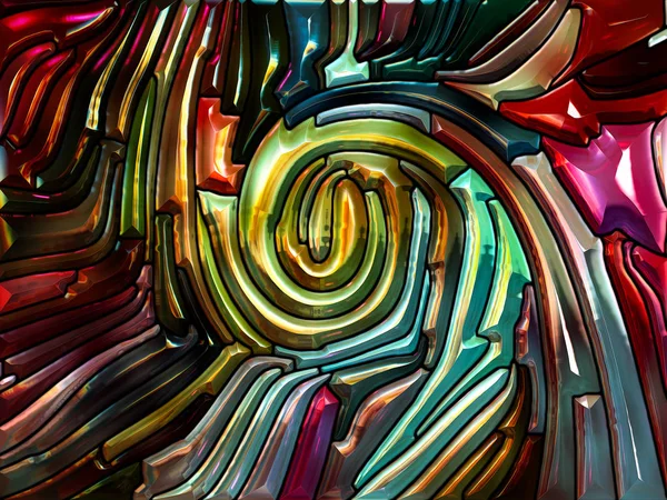 Virtuele iriserende glas — Stockfoto