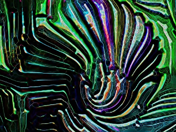프랙탈 입자의 시각화 — 스톡 사진