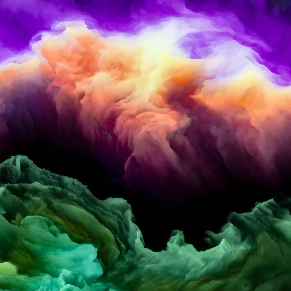Virtuelle Wolkenlandschaft — Stockfoto