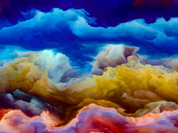 Волны облачного пейзажа — стоковое фото