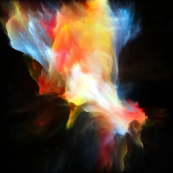 Virtual Colorful Paint Splash Explosion — Stock Photo, Image