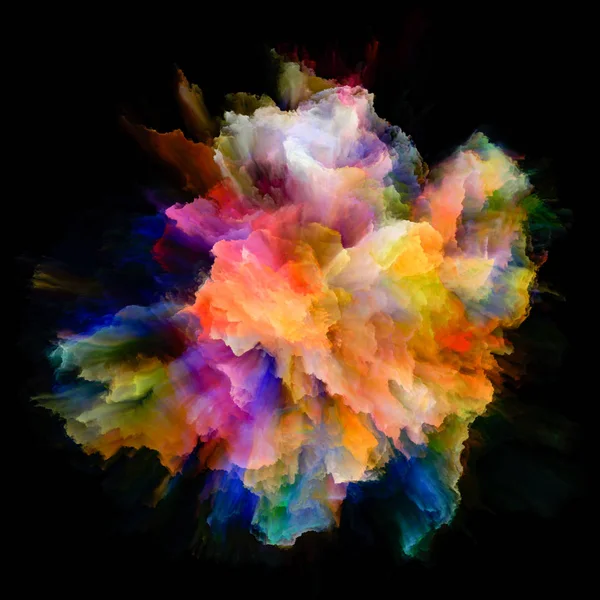 色スプラッシュ爆発の相乗効果 — ストック写真