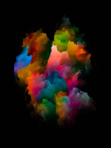 色の星雲 宇宙の花シリーズ アート デザイン 創造性 想像力のプロジェクトの背景となる豊かなカラフルなテクスチャの創造的な配置 — ストック写真