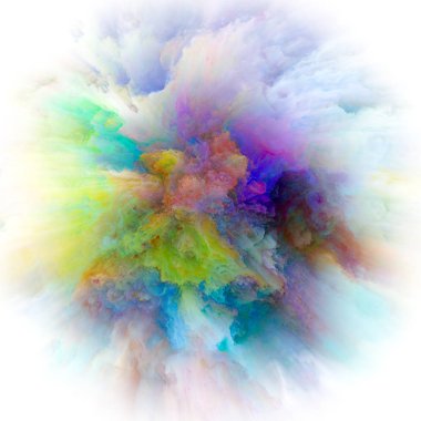 Küreselleşme renkli boya Splash patlama