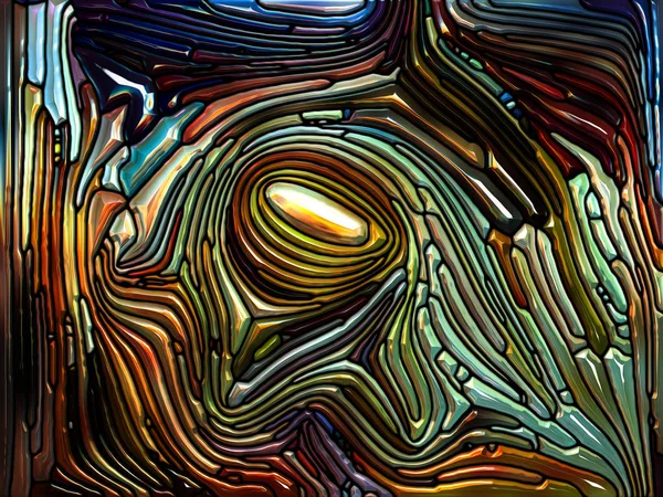 Bortom Iridescent färg glas — Stockfoto