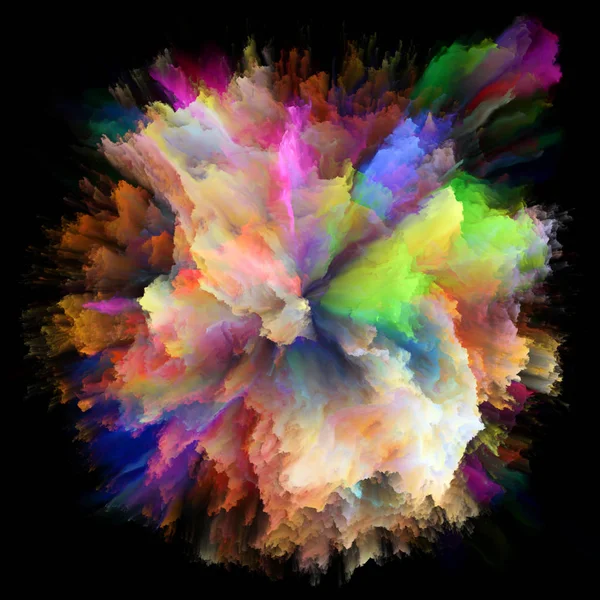 Парадигма цветного всплеска краски — стоковое фото