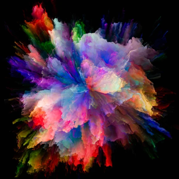 Umělé barevné Malování Splash exploze — Stock fotografie