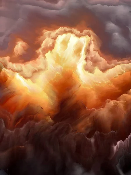La llama del paisaje nublado —  Fotos de Stock