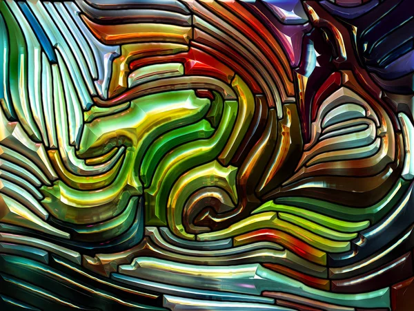Magie van iriserende kleur glas — Stockfoto