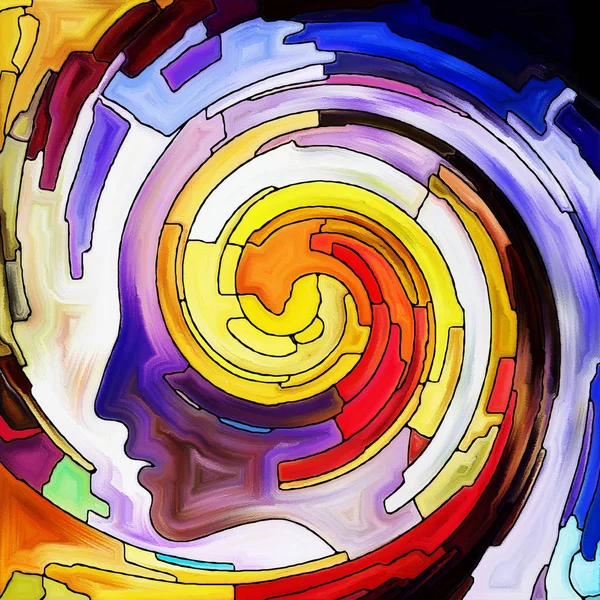 Illusion de couleur spirale — Photo