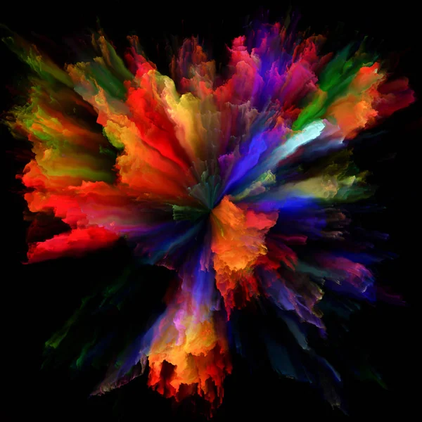 Esplosione di spruzzi di vernice colorata numerica — Foto Stock