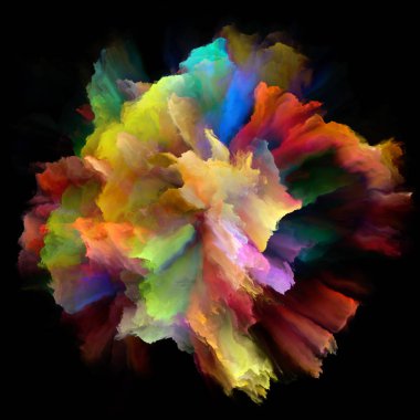 Renk Splash patlama görselleştirme