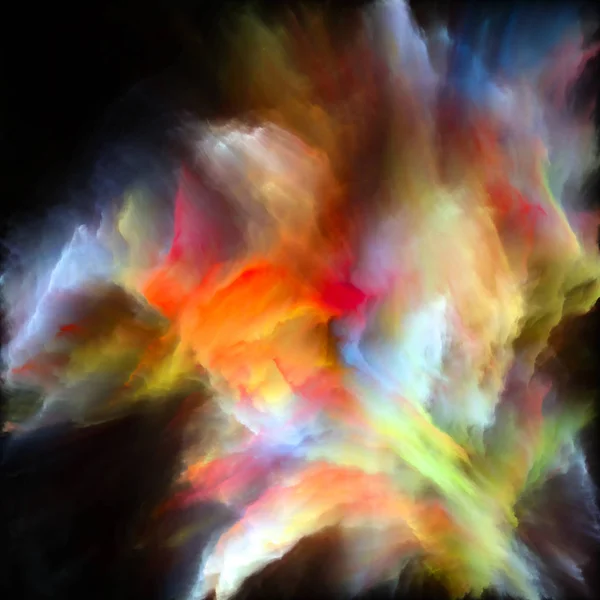 Virtualisatie van kleurrijke verf Splash explosie — Stockfoto