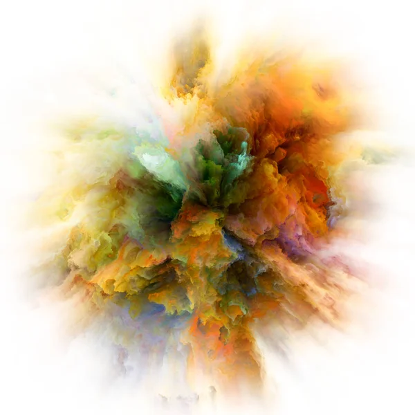 Unfolding of Color Splash Explosion — Stock Photo, Image