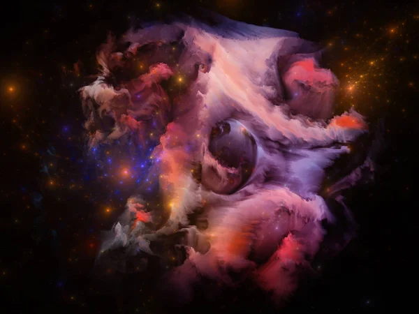 Island of Fractal Nebula — Stock Photo, Image