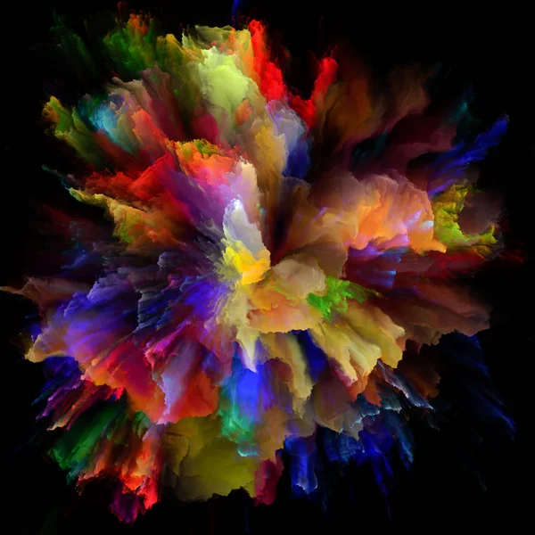 Diepte van kleur Splash explosie — Stockfoto