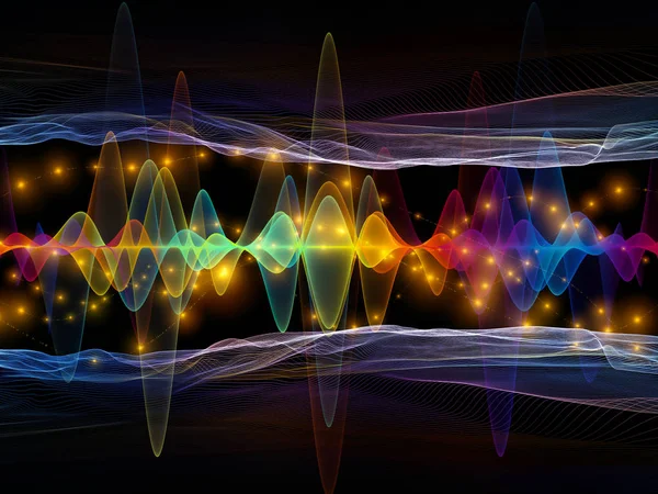 複雑な光波 — ストック写真
