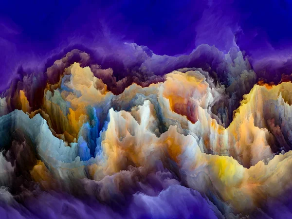 La fiamma del paesaggio nuvoloso — Foto Stock