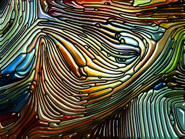 Unfolding of Iridescent Color Glass — Stock Photo, Image