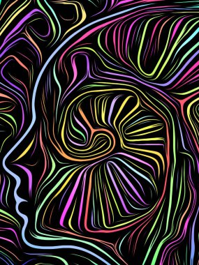 Beyin Spiral Woodcut