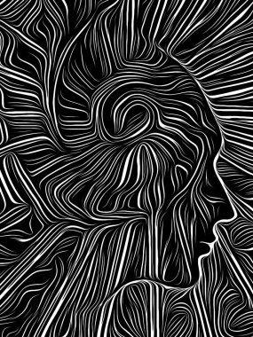 Beyin Spiral Woodcut