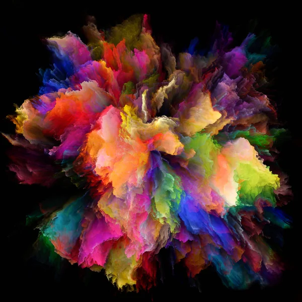 Virtual Color Splash Explosion — Stock Photo, Image