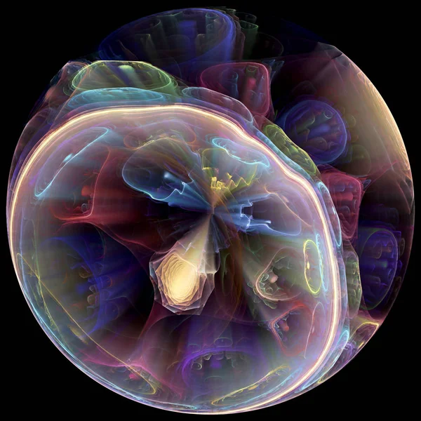 Innerlijke leven van fractal deeltje — Stockfoto