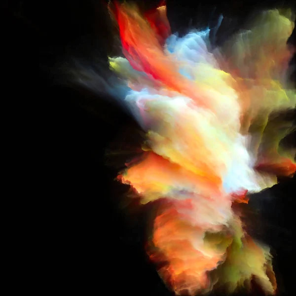 Wirtualizacji kolorowe farby Splash Explosion — Zdjęcie stockowe