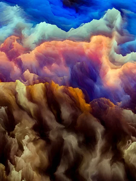 Geschilderde Cloudscape — Stockfoto