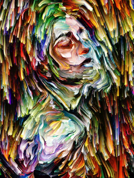 Pintura abstracta colorida del retrato . —  Fotos de Stock