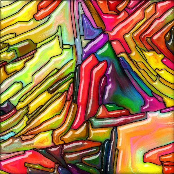Gekleurd glas kleur patroon — Stockfoto