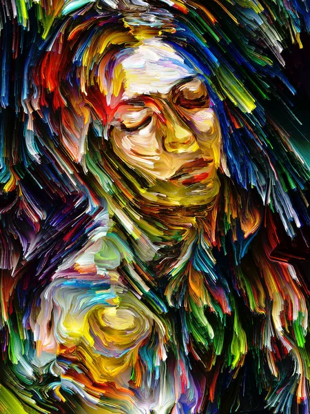 Renkli Soyut Portre Boyama.