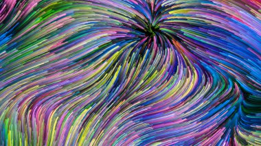 Hareketli çizgilerin parlak bileşimi.