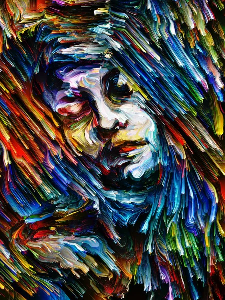 Renkli Soyut Portre Boyama.