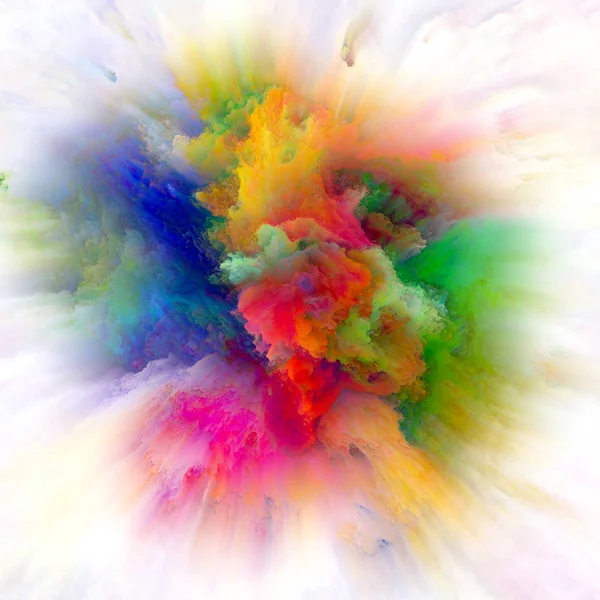 Парадигма цветного всплеска краски — стоковое фото