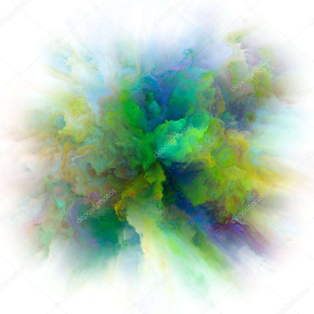 Acceleration of Colorful Paint Splash Explosion