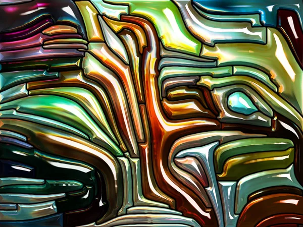 Realms of Iridescent Color Glass — Stock Photo, Image