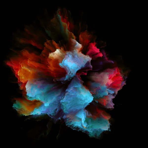 复杂的颜色飞溅爆炸 — 图库照片