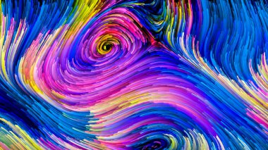 Parlak renk çizgileri Dansı.