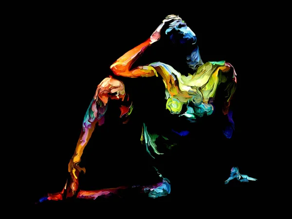 Peinture abstraite de figure — Photo