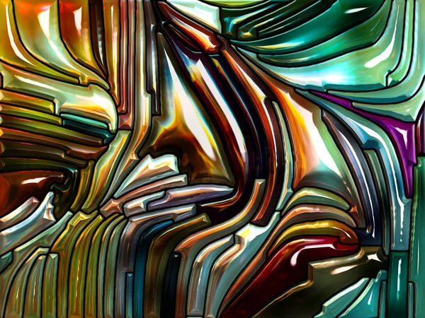 Waves of Iridescent Color Glass — Stock Photo, Image