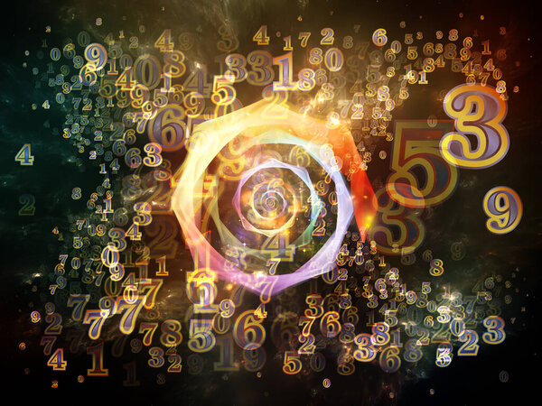 Number Spiral Background