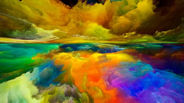 Barvy Smrti Útěk Reality Umělecká Abstrakce Složená Surreálného Západu Slunce — Stock fotografie