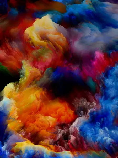 ネブラを描く カラードリームシリーズ 想像力 創造性 絵画のメタファーとしてのグラデーションとスペクトルの色合いで構成されたデザイン — ストック写真