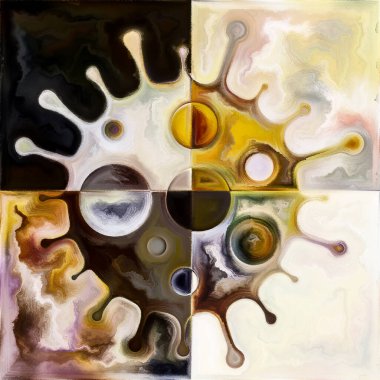 Viral Renk. Soyut koronavirüsün ana hatları ve küresel salgının psikolojik boyutları üzerine zengin dokular.