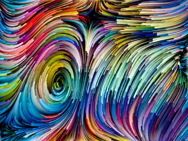 Serie Paint Motion Vibrantes Hebras Color Curvas Sobre Tema Del — Foto de Stock