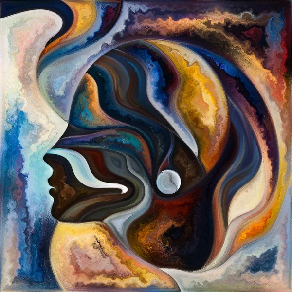 Spectral Flow. Colors In Us series. Background composition of  human silhouettes, art textures and colors interplay on the subject of life, drama, poetry and perception