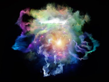 Bulanık Matematik. Organik Numara serisi. Belirsizlik, kuantum teorisi, bilim ve felsefeyle ilgili çarpıtılmış sayıların, ışıkların ve tasarım elementlerinin etkileşimi